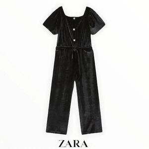 ZARA Kids | Black | VELVET JUMPSUIT